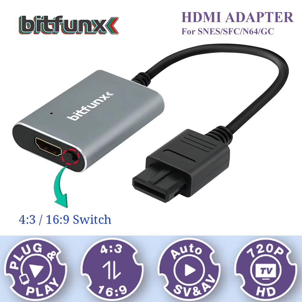 Retro Gaming Device - Bitfunx 720P Svideo / AV To